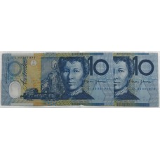 AUSTRALIA 1993 . TEN 10 DOLLAR BANKNOTES . ERROR . WET INK TRANSFER
